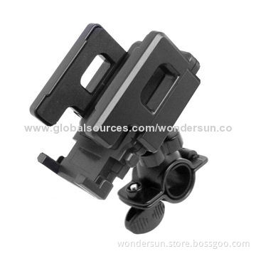 Bike Holder, Suitable for Mobile Phones/PDA/GPS/MP4 Players, 50-115mm Opening Width